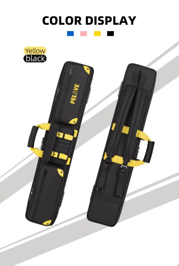 Fodero impermeabile morbido doppia cinghia giallo nero 4+4