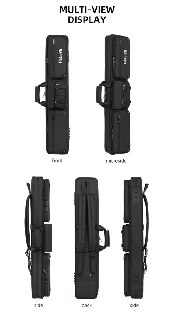 Fodero impermeabile morbido doppia cinghia giallo nero 4+4 - immagine 2